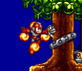 Mega Man using Scorch Wheel in MM7