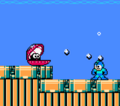 A Shell'n attacking underwater in Mega Man Maker